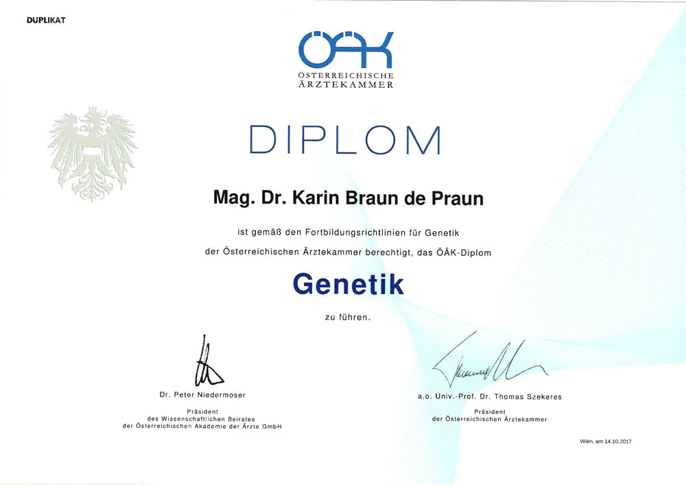 ÖÄK-Diplom Genetik – Österreichische Ärztekammer